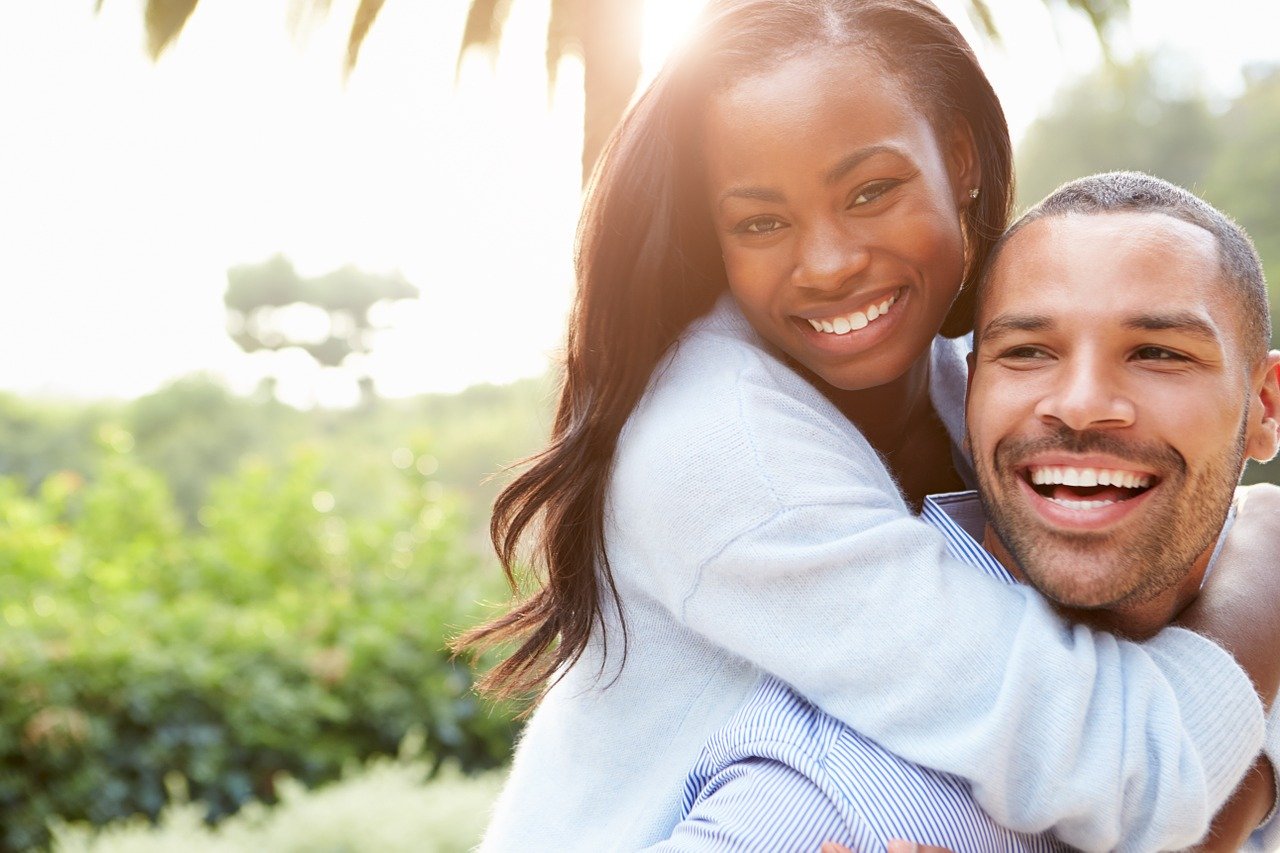 couple spending time outside