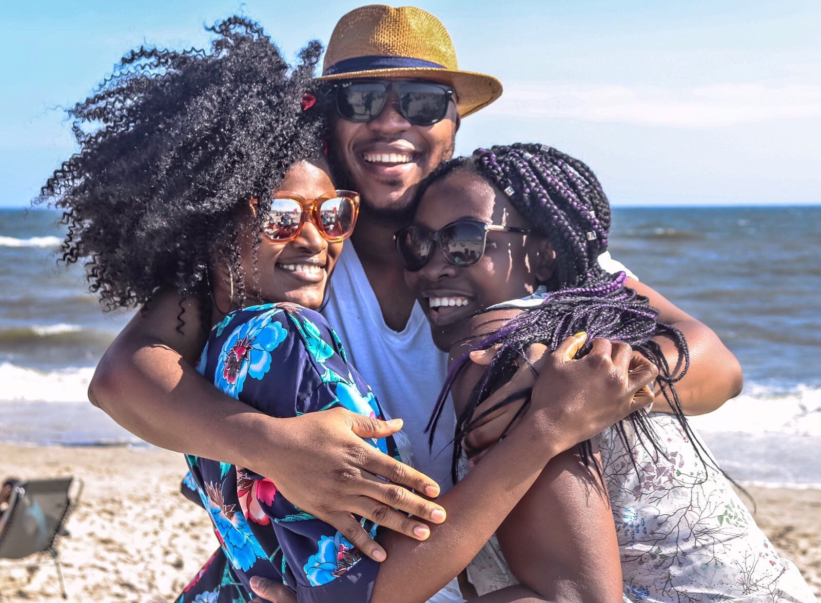 family at the beach