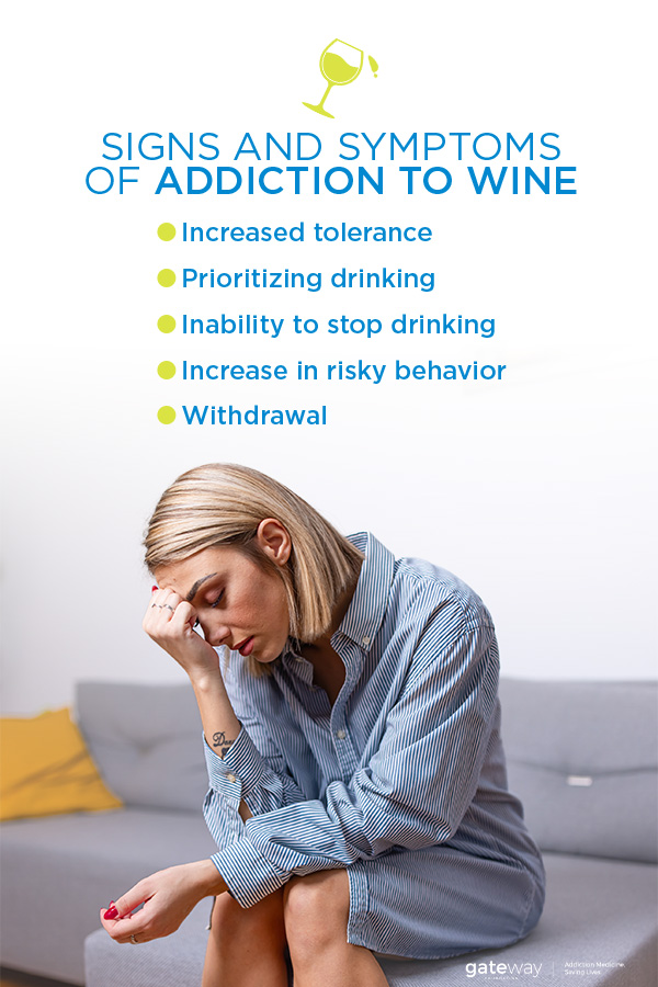signs and symptoms of addiction to wine
