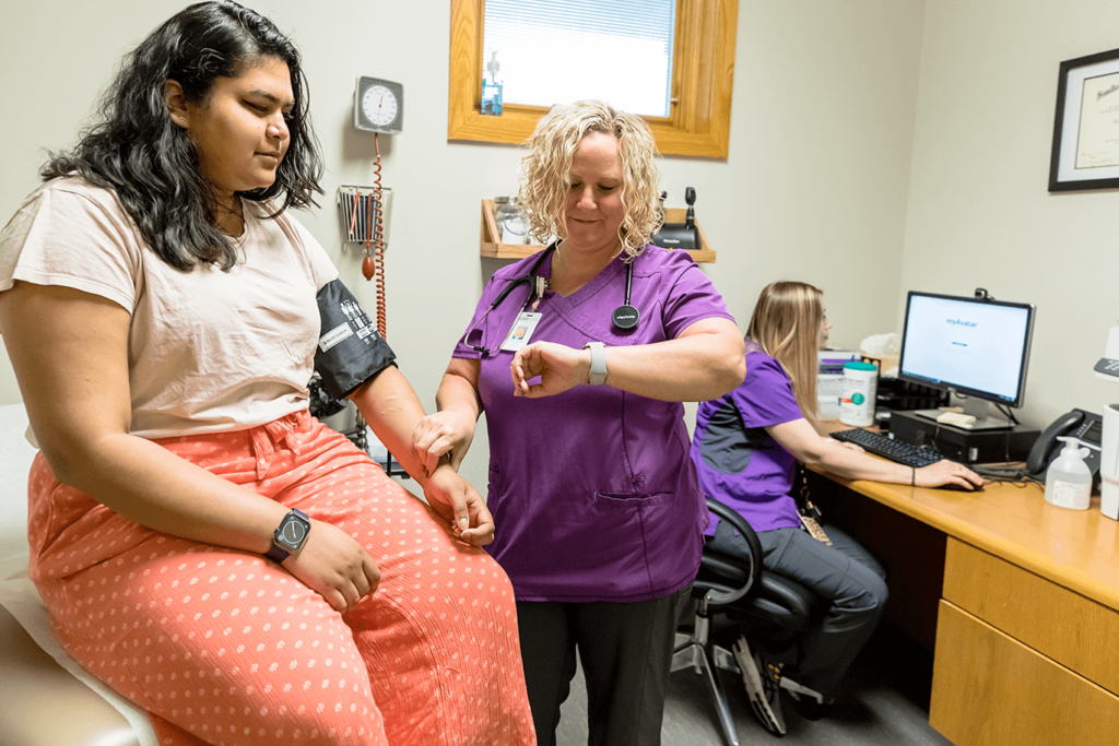 Doctor checking vitals at Gateway Foundation Jacksonville