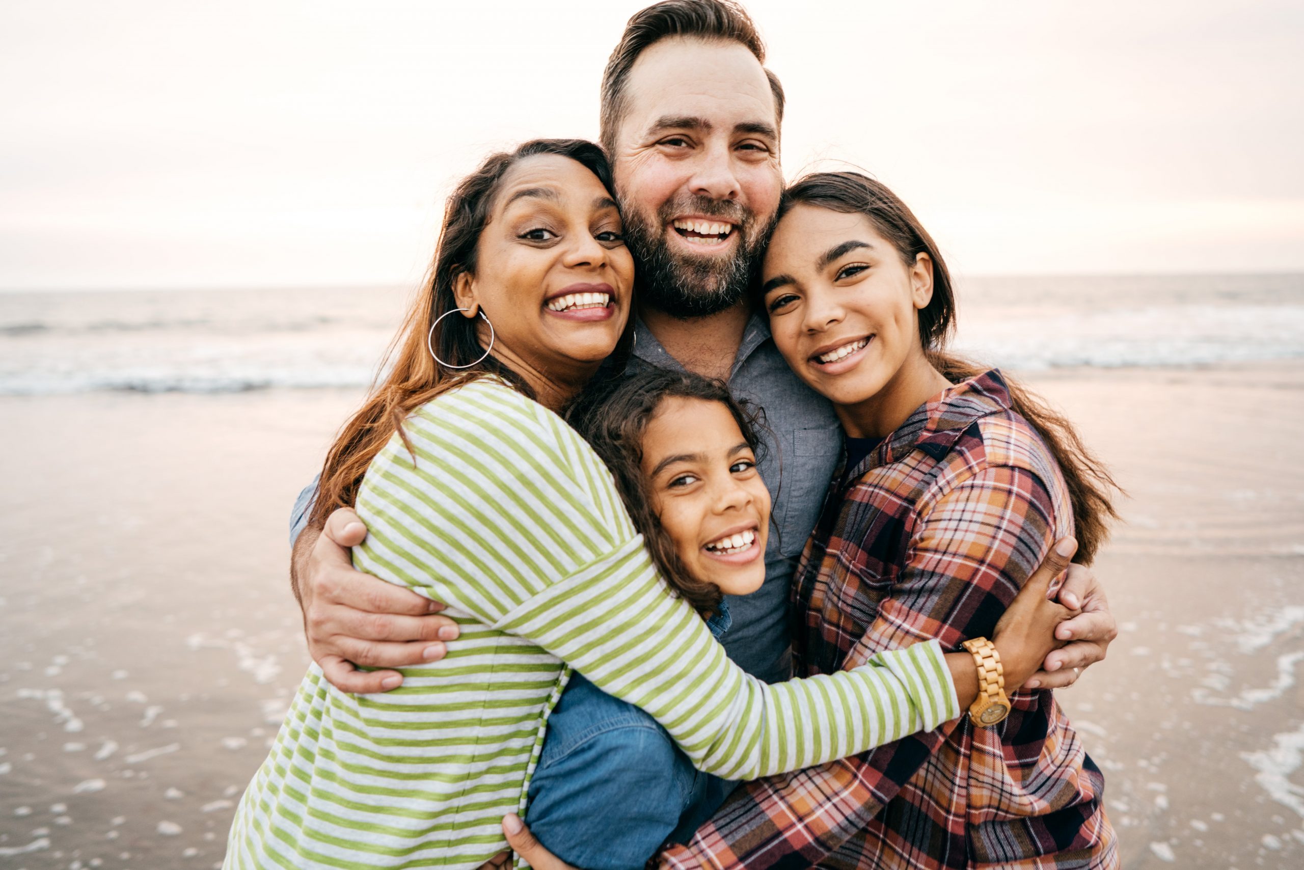 family hugging