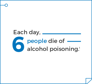 each day, 6 people die of alcohol poisoning - symptoms of drug addiction