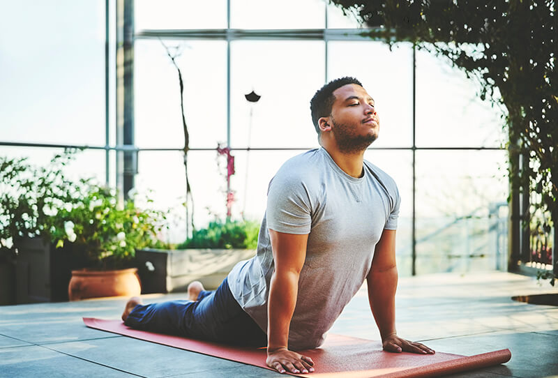 Man doing yoga