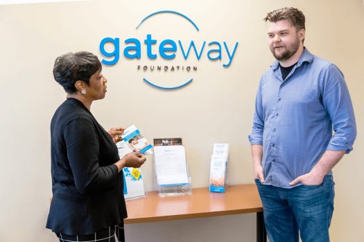 People Talking Inside Gateway Foundation Joliet