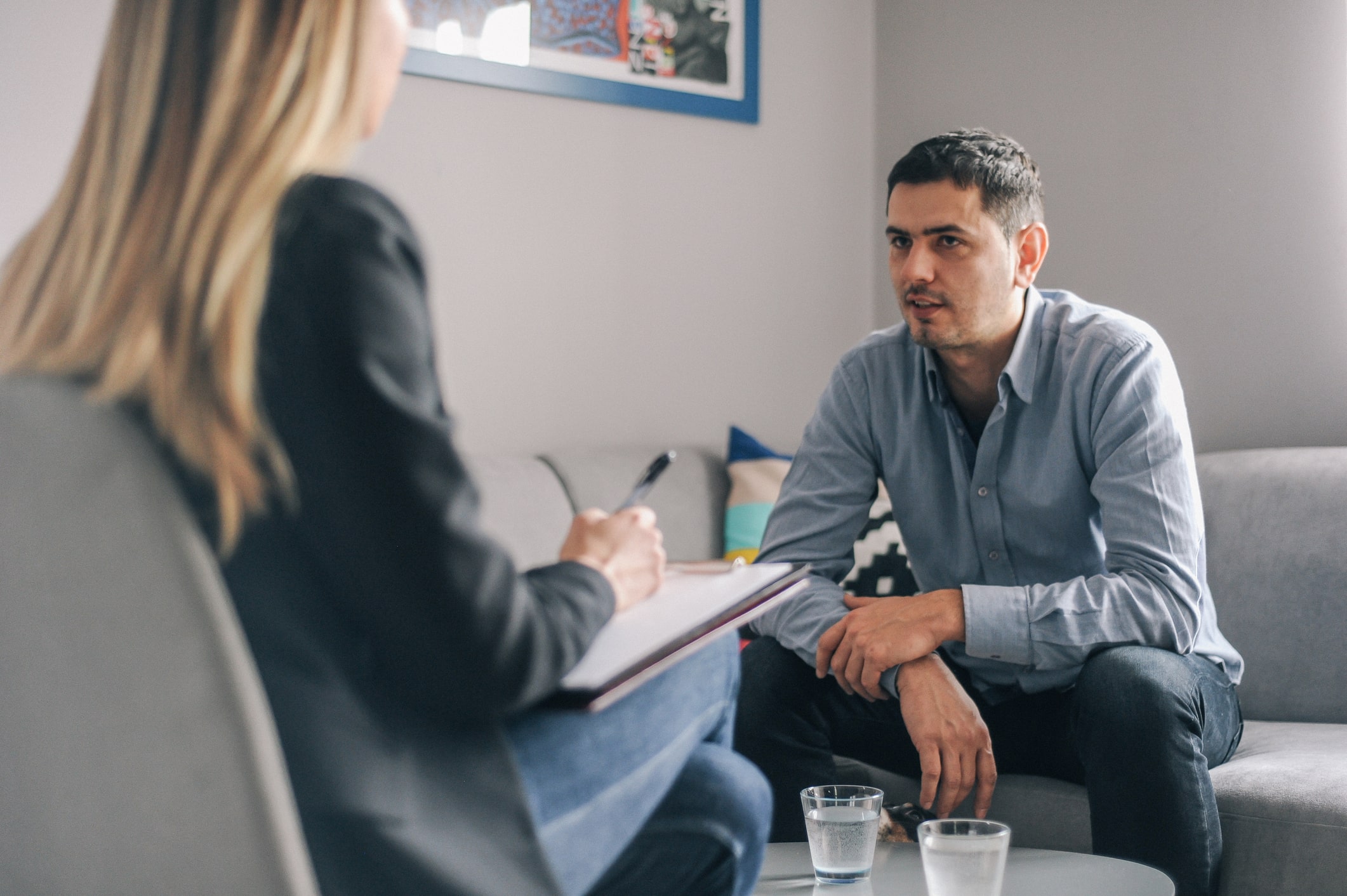 Doctor talking to her patient